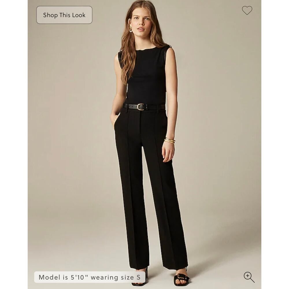 J. Crew Natalia pant in four-season stretch Black NWT size 14T